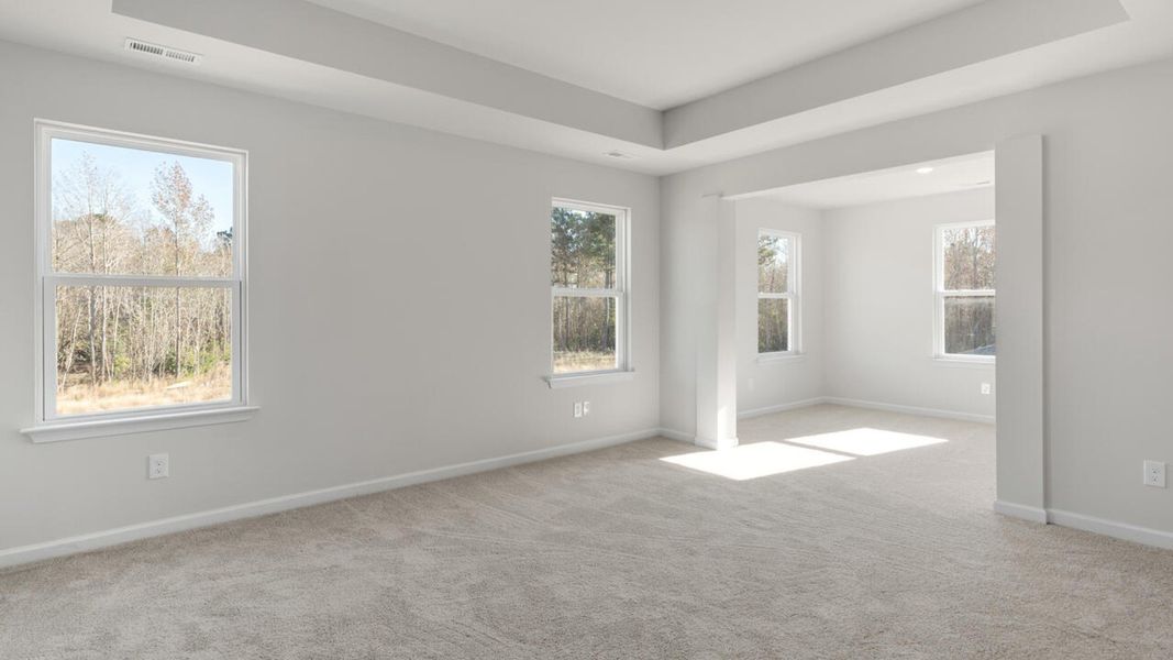 Representative unfurnished interior of a home built from the HARBOR OAK by D.R. Horton in Indigo Preserve, Leland (Image 36).