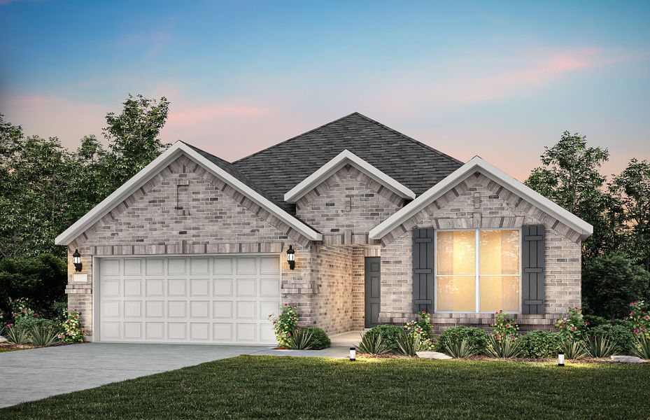Representative exterior photo of a completed home built from the Blue Sky by Pulte Homes in Parks of Village Creek, Burleson, TX (Image 18).