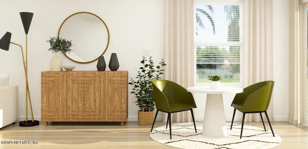 Furnished interior view inside a new home in Oak Hill Village Townhomes, Jacksonville (Image 10). Furnished interior view inside a new home in Oak Hill Village Townhomes, Jacksonville (Image 10).