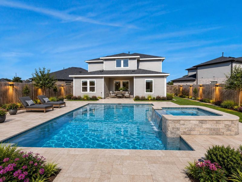 Virtual rendering of the pool. Virtual rendering of the pool.