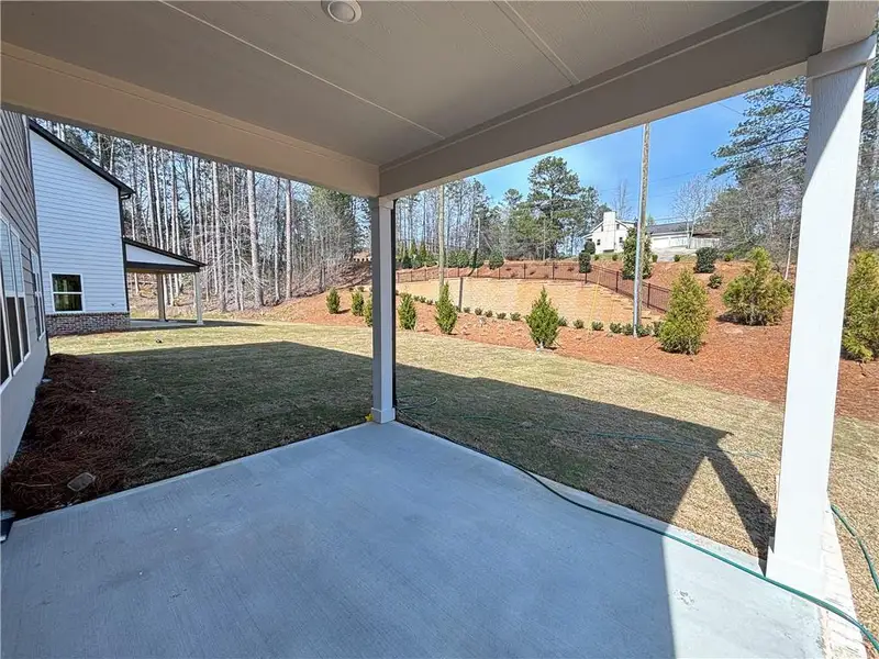 Exterior details and patio area of a home in Arbors at Richland Creek, Buford (Image 21).