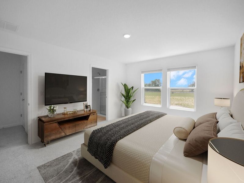 Representative furnished interior of a home built from the Azalea by Taylor Morrison in Palm Wind, Hudson (Image 28).