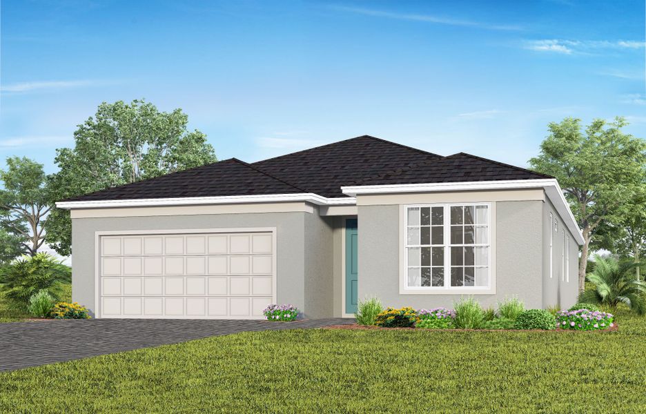 Representative exterior photo of a completed home built from the Concord by Pulte Homes in Lakehaven Estates, Clermont, FL (Image 1). Representative exterior photo of a completed home built from the Concord by Pulte Homes in Lakehaven Estates, Clermont, FL (Image 1).