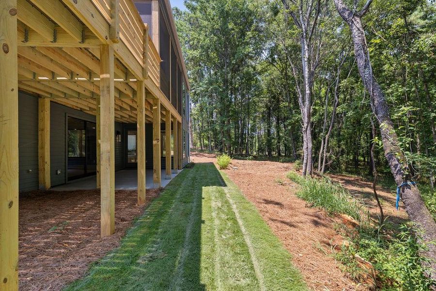 Exterior details and patio area of a home in Aster, Roswell (Image 45).