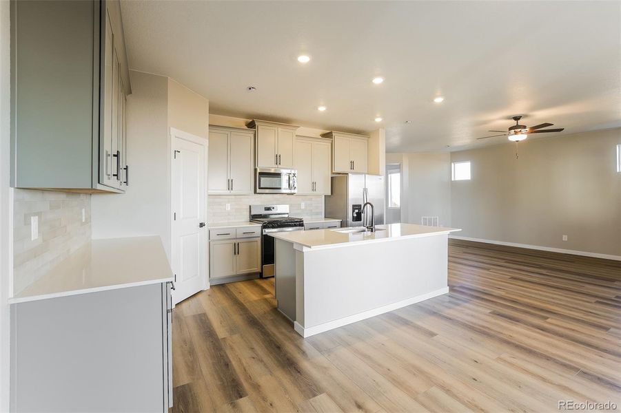 Furnished interior view inside a new home in Second Creek Farm, Commerce City (Image 6).