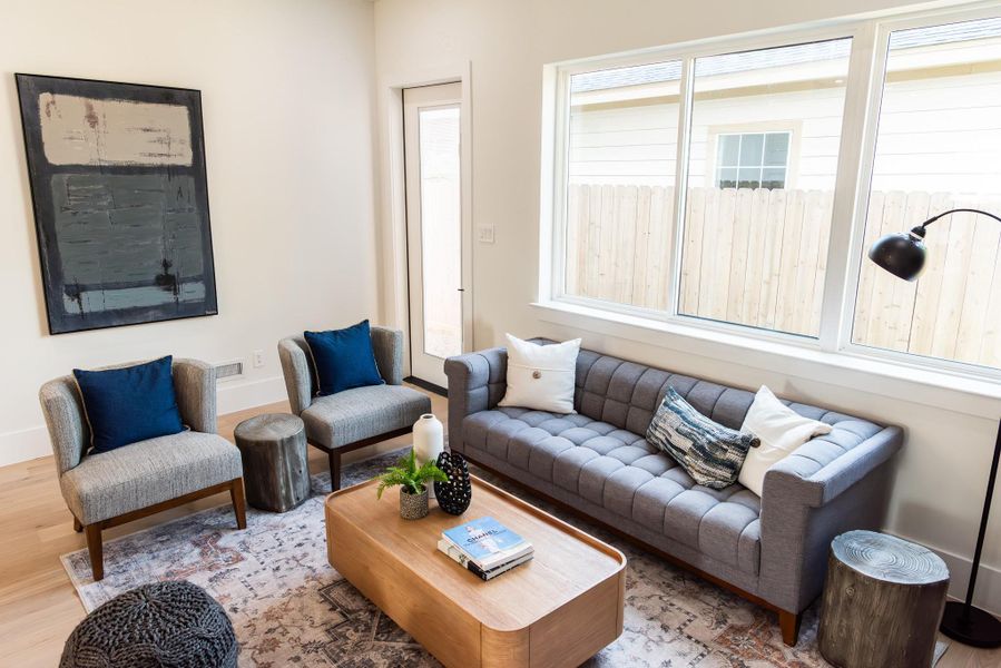 Living Room: Bathed in natural light. Living Room: Bathed in natural light.