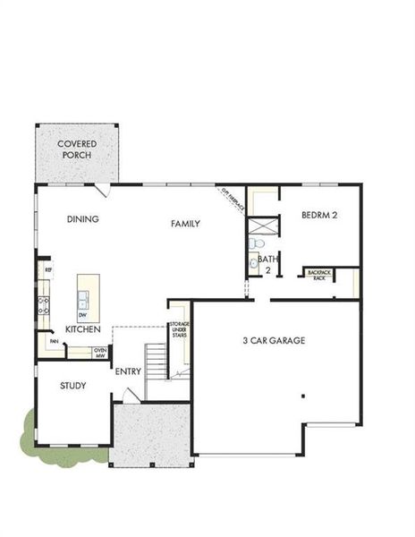 2D floor plan layout of this home in Ellis, Marietta, GA (Image 4).
