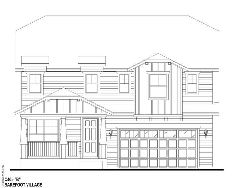 Plan C405 BV Elevation B Plan C405 BV Elevation B