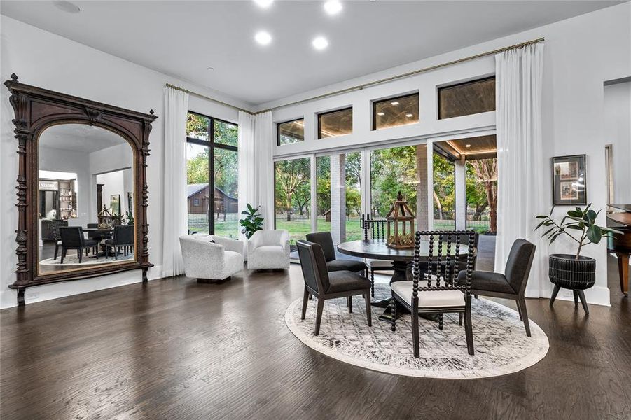 Dining room featuring dark hardwood / wood-style flooring