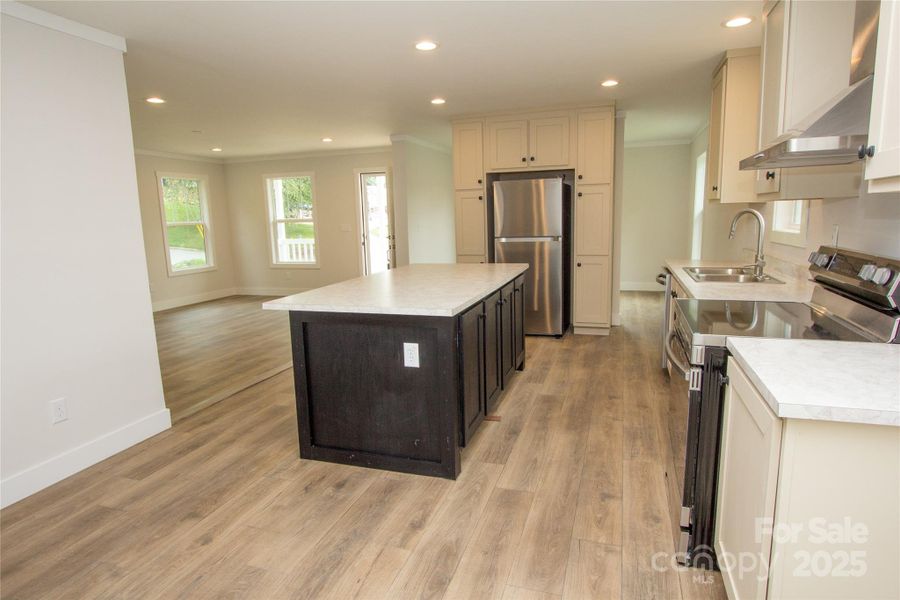Kitchen looking towards Living Room & Dining Room