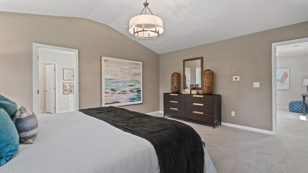 Representative furnished interior of a home built from the Reagan by DRB Homes in Towne Center, Hampton (Image 11).