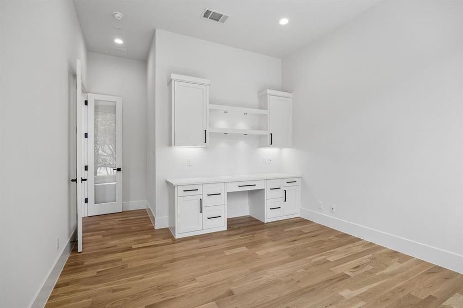 Built ins in study.