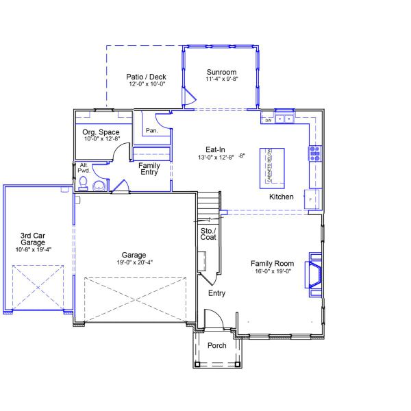 2D floor plan layout of this home in Lilah Grove, Summerfield, NC (Image 2).