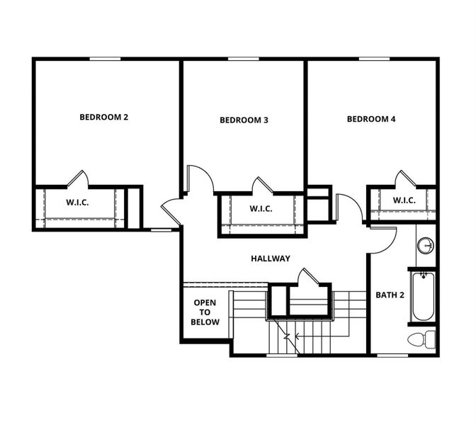 2D floor plan layout of this home in Trails at Cochran Ranch, Waller, TX (Image 3).