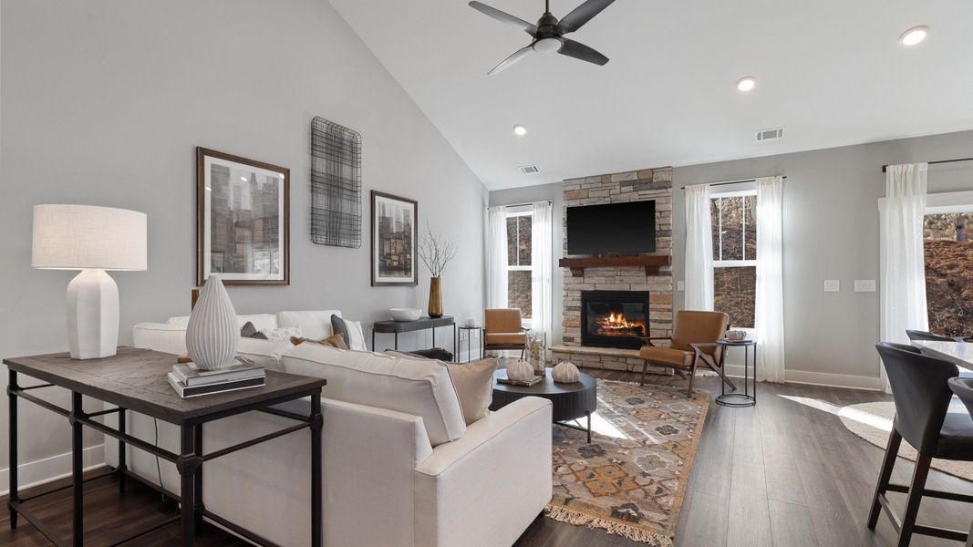 Furnished interior view inside a new home in Creeks at Midway, Anderson (Image 3).