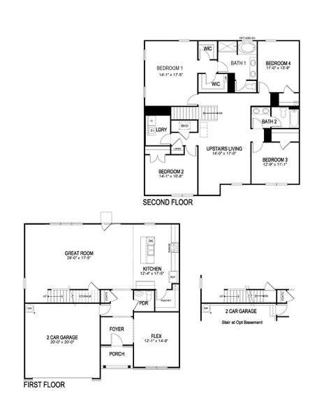 2D floor plan layout for the Green by D.R. Horton in Aurora Creek, Dallas, GA (Image 3). 2D floor plan layout for the Green by D.R. Horton in Aurora Creek, Dallas, GA (Image 3).