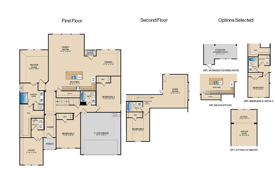 2D floor plan layout of this home in River Ranch, Van Alstyne, TX (Image 2). 2D floor plan layout of this home in River Ranch, Van Alstyne, TX (Image 2).