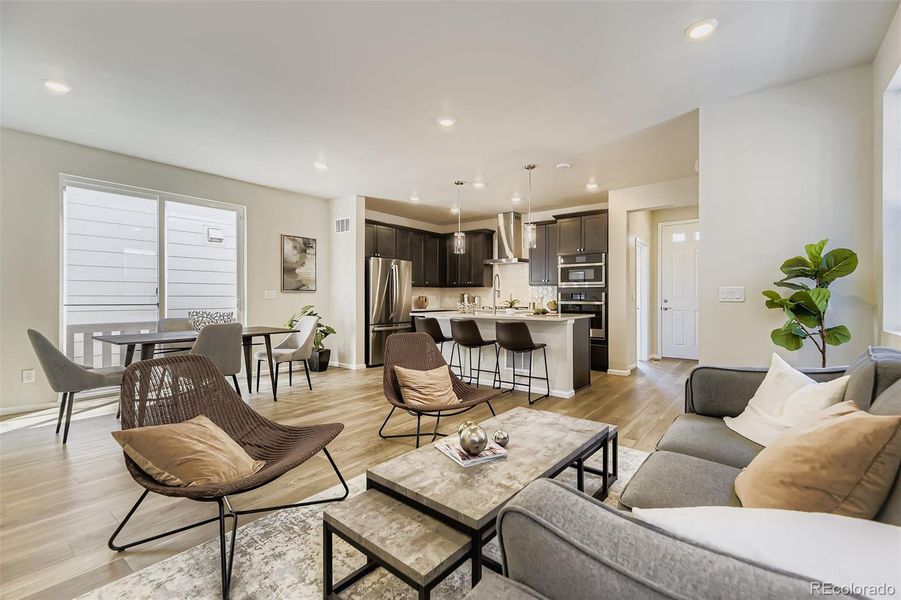Furnished interior view inside a new home in The Villas Collection at Sterling Ranch, Littleton (Image 5).