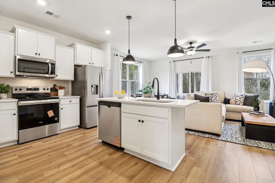Furnished interior view inside a new home in Victory Woods, Columbia (Image 9). Furnished interior view inside a new home in Victory Woods, Columbia (Image 9).