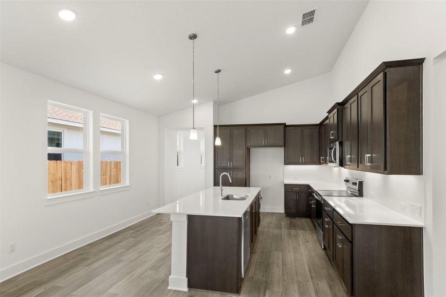 Furnished interior view inside a new home in The Enclave at Hidden Oaks, Georgetown (Image 11). Furnished interior view inside a new home in The Enclave at Hidden Oaks, Georgetown (Image 11).