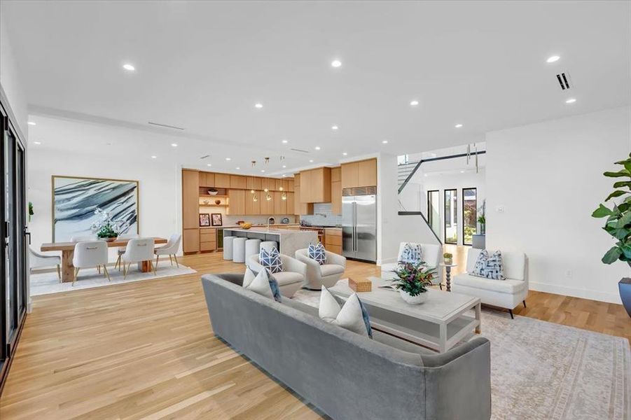 Furnished interior view inside a new home in , Dallas (Image 7).