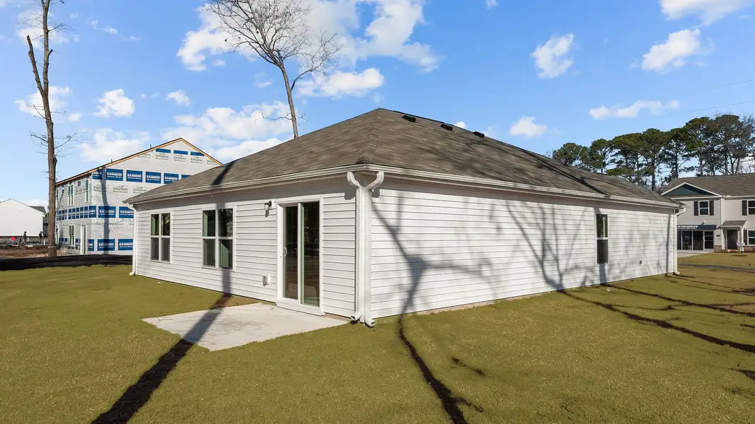 Exterior details and patio area of a home in Hobbs Farm, Ayden (Image 4).
