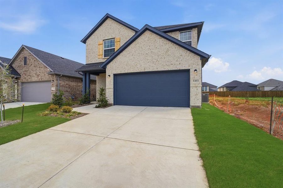 Front exterior of a new home in Westridge, McKinney, TX, highlighting curb appeal (Image 19). Front exterior of a new home in Westridge, McKinney, TX, highlighting curb appeal (Image 19).