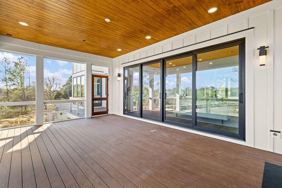 Exterior details and patio area of a home in , Charleston (Image 40).