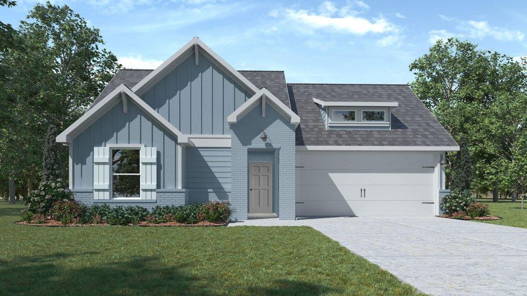 Representative exterior photo of a completed home built from the Ashburn by D.R. Horton in Pleasant Hill, Bryan, TX (Image 19). Representative exterior photo of a completed home built from the Ashburn by D.R. Horton in Pleasant Hill, Bryan, TX (Image 19).