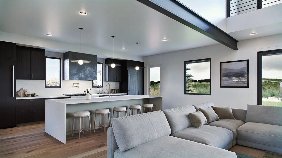 Representative furnished interior of a home built from the Fir by Work Shop Colorado in Signature at Crystal Valley, Castle Rock (Image 7).