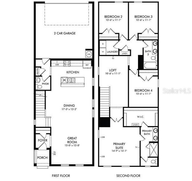 2D floor plan layout of this home in , Winter Garden, FL (Image 5).