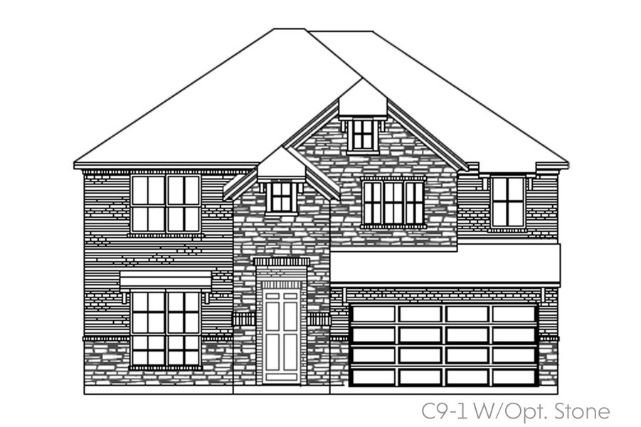 Representative exterior photo of a completed home built from the Monaco by John Houston Homes in Somerset - Phase 5, Mansfield, TX (Image 5). Representative exterior photo of a completed home built from the Monaco by John Houston Homes in Somerset - Phase 5, Mansfield, TX (Image 5).