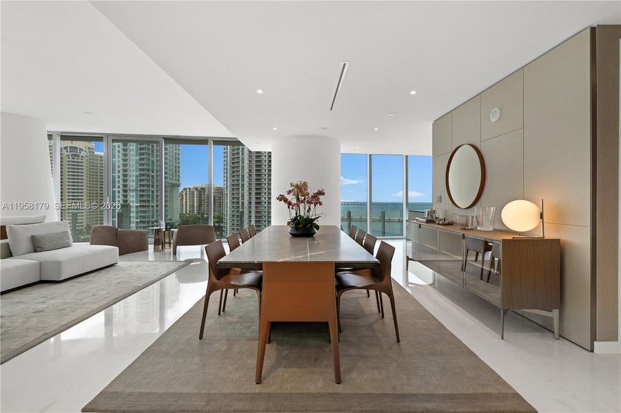 Furnished interior view inside a new home in , Miami (Image 16).
