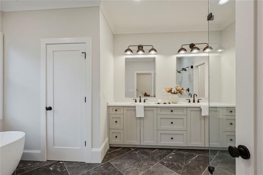 Furnished interior view inside a new home in , Atlanta (Image 31).