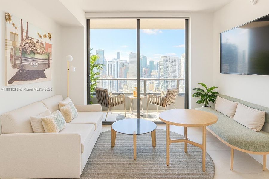 Furnished interior view inside a new home in , Miami (Image 11).