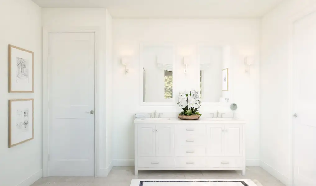 Primary bath with dual sinks