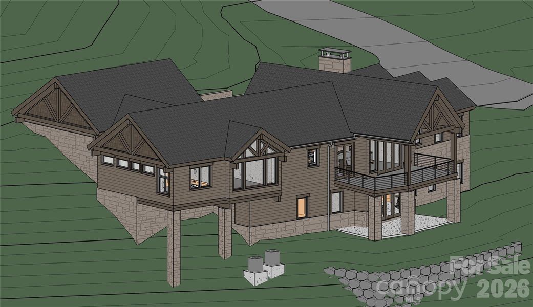 Exterior rendering of this home design in , Laurel Park, NC (Image 1). Exterior rendering of this home design in , Laurel Park, NC (Image 1).