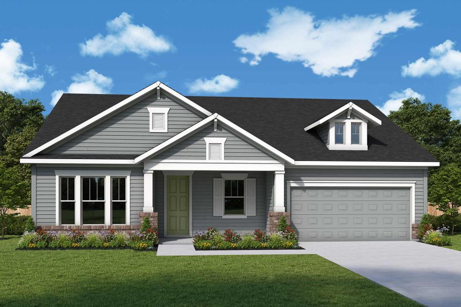 Front exterior of a home in the Old Mill Preserve community, located in Dallas, GA (Image 12).