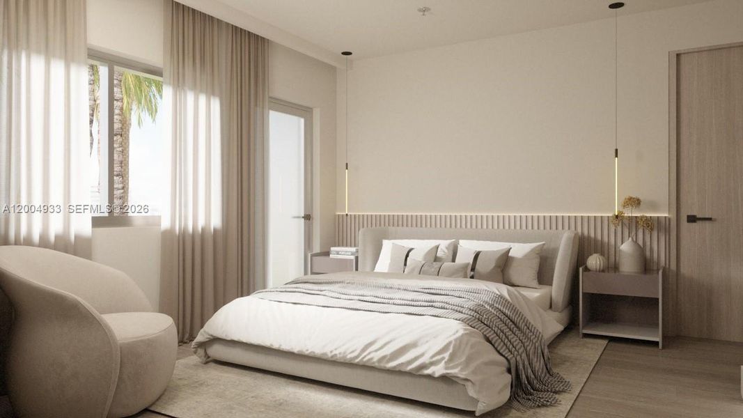 Furnished interior view inside a new home in , Miami Beach (Image 14).