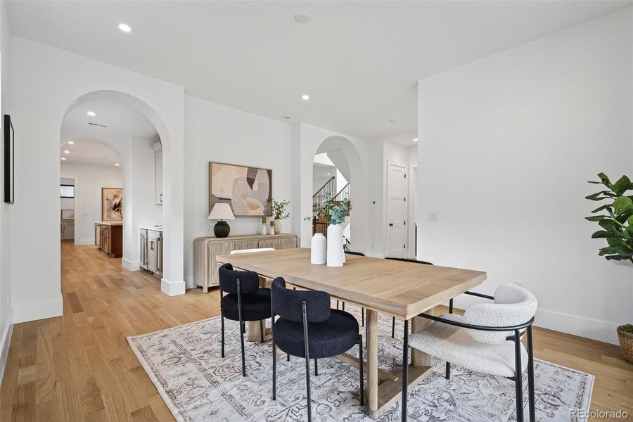 formal dining space leading into butler pantry