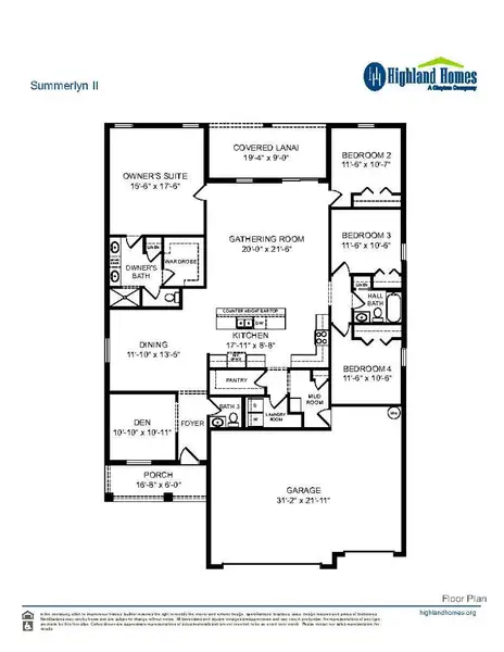 Summerlyn II - Home Layout