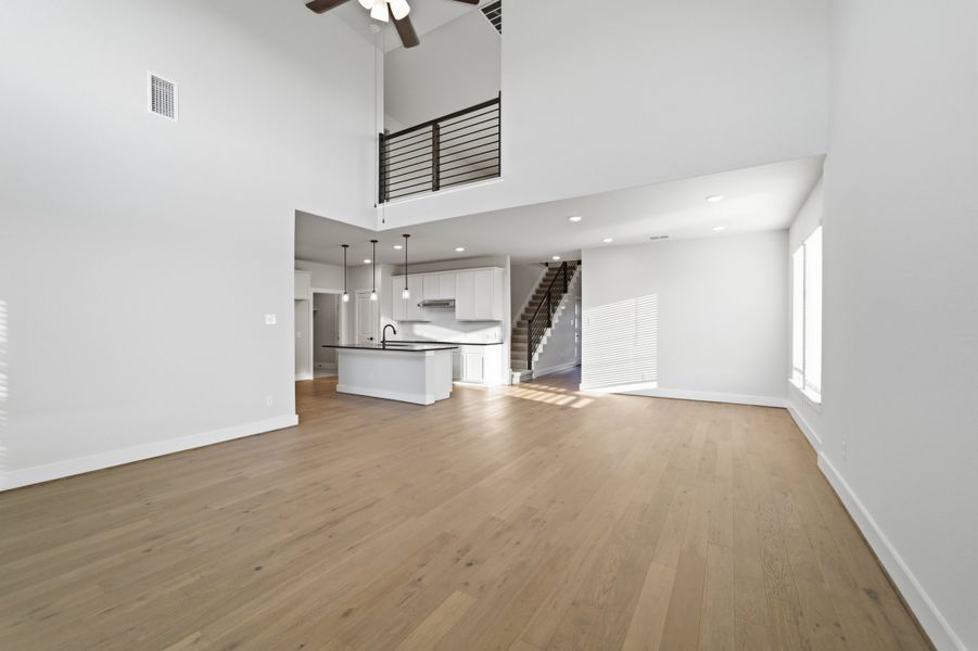 Spacious, unfurnished interior of a new home in The Woodlands at Medina Hills, Mico (Image 31).