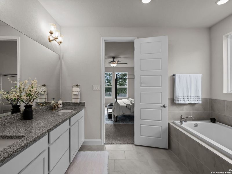 Furnished interior view inside a new home in Ladera, San Antonio (Image 18).