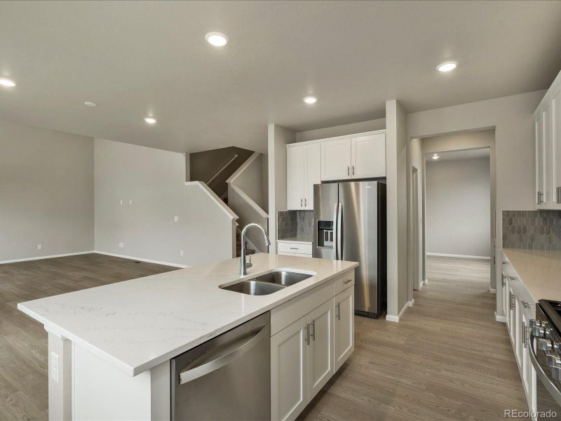 Furnished interior view inside a new home in Buffalo Highlands: The Canyon Collection, Commerce City (Image 4). Furnished interior view inside a new home in Buffalo Highlands: The Canyon Collection, Commerce City (Image 4).