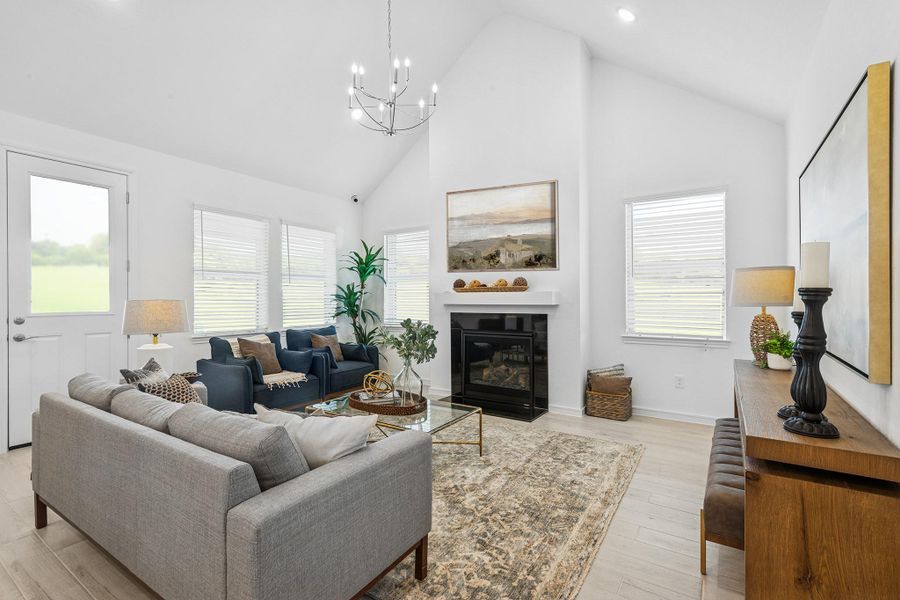 Cozy great room with fireplace (*Photo not of actual home and used for illustration purposes only.)