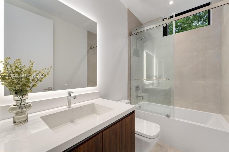 Furnished interior view inside a new home in , Miami (Image 12).