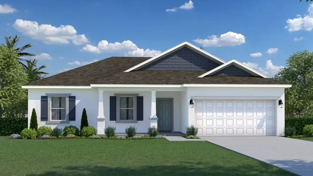 Representative exterior photo of a completed home built from the Crescent by Holiday Builders in Cape Coral, Cape Coral, FL (Image 2). Representative exterior photo of a completed home built from the Crescent by Holiday Builders in Cape Coral, Cape Coral, FL (Image 2).