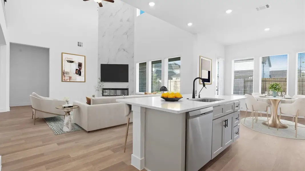 Representative furnished interior of a home built from the Adrian by D.R. Horton in Alexander 65' Homesites, Pearland (Image 10).