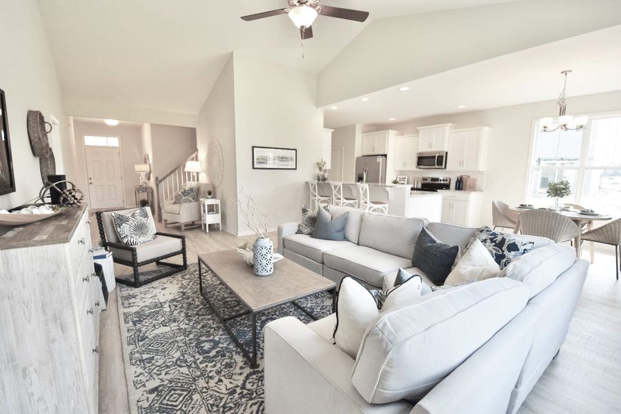 Representative furnished interior of a home built from the Danforth by Stevens Fine Homes in River Hills, Shallotte (Image 7).