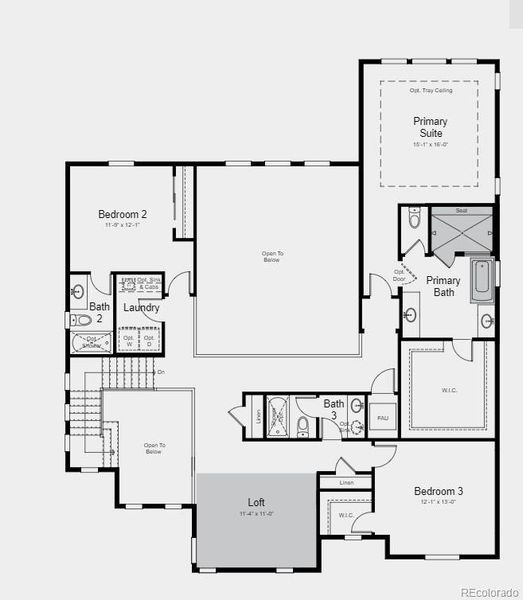 Structural options include: fireplace with wood shelving, bedroom 5 in lieu of flex, 9' unfinished basement, shower in lieu of tub in secondary bath, 8' x 12' center meet sliding glass door, 8' interior doors, outdoor living covered patio, loft in lieu of bedroom 4, owner's bath configuration 5, and plumbing rough in basement.